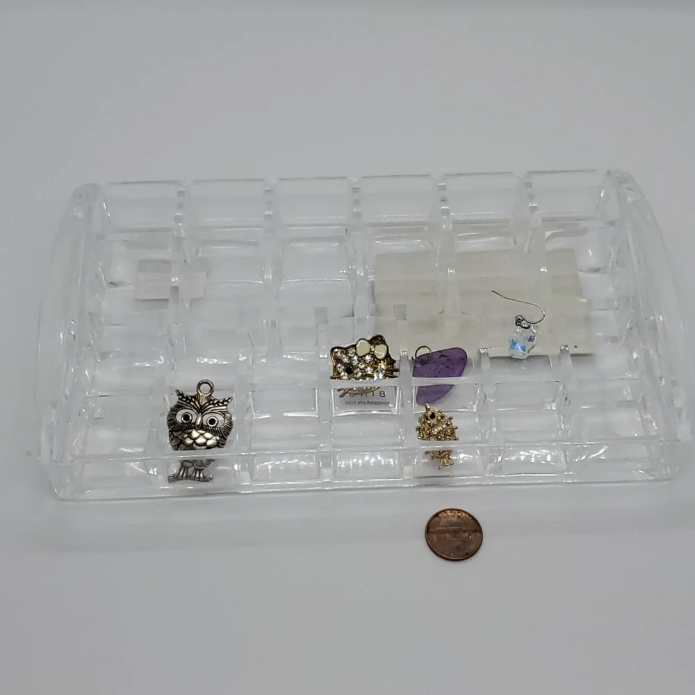 Bino lipstick Junkie 24 Compartment Acrylic Lipstick Polish Organizer Trinkets